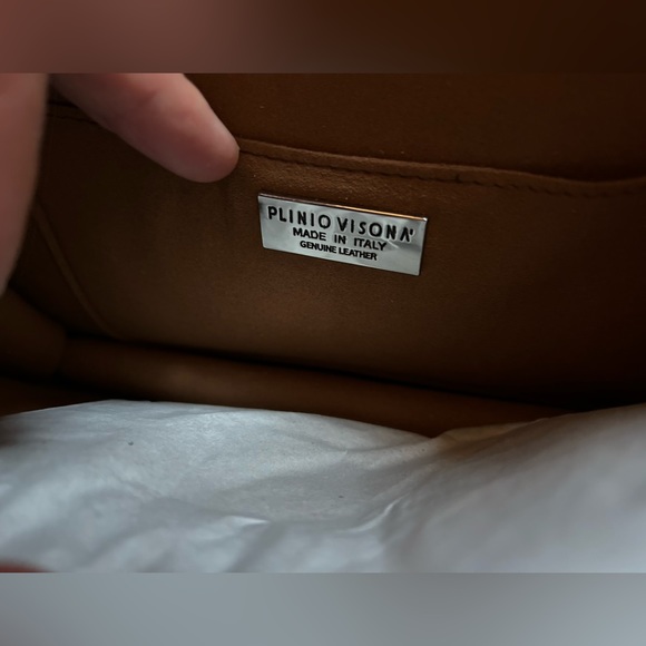 Plinio Visionia real leather hand made bag - Picture 12 of 14